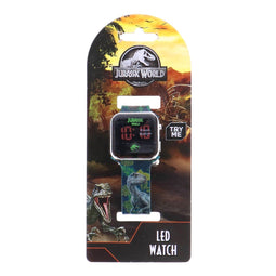Accutime - LED Watch Jurassic World - Kinderhorloge Met LED Display Voor Datum en Tijd - Groen