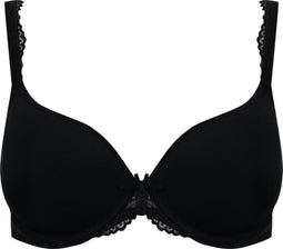 MAGIC Bodyfashion Luxury T-Shirt Bra - Dames Beha - Push-up met kanten details - Zwart - Maat E85