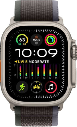 Apple Watch Ultra 2 - GPS Cellular - 49mm - Titanium - Blauw Zwart Trail Loop M/L