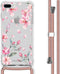 iMoshion Hoesje Geschikt voor iPhone 8 Plus / 7 Plus Hoesje Met Koord - iMoshion Design Hoesje met Koord - Roze / Transparant / Blossom Watercolor
