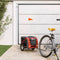 vidaXL - Hondenfietstrailer - oxford - stof - en - ijzer - oranje - en - grijs