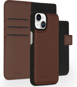 Accezz Hoesje Geschikt voor iPhone 14 Hoesje Met Pasjeshouder - Accezz Premium Leather 2 in 1 Wallet Bookcase - Bruin