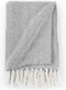 vidaXL - Plaid - visgraat - 125x150 - cm - katoen - grijs