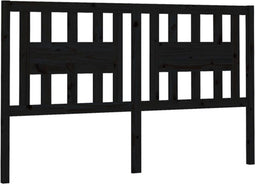 vidaXL - Hoofdbord - 146x4x100 - cm - massief - grenenhout - zwart