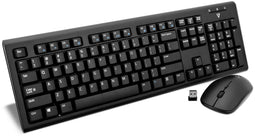 V7 Wireless Toetsenbord en Muis Combo - Draadloos - QWERTY US - Zwart