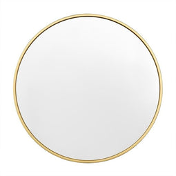WOLTU MB6094gd04 - verlichte ronde wandspiegel - 71 cm - goud metalen frame
