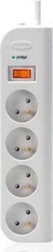 Belkin E-Series F9E400FR1M - Stekkerdoos 4 Socket - Overspanningbeveiliging - Wit