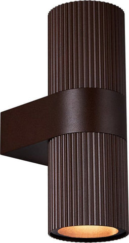Nordlux Kyklop Ripple - Wandlamp - 2xGU10 - Roestkleurig (2 stuks)