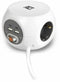 ACT AC2415 - Stekkerdoos Kubus - 3x Stopcontact 2x USB-A 2x USB-C - Wit