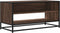 vidaXL - Tv-meubel - 91x40x46 - cm - bewerkt - hout - metaal - bruin - eikenkleur