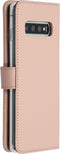Selencia Galaxy S10 - Echt Lederen Bookcase - 3 Pashouders - Roze