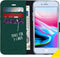 Accezz Wallet Softcase - Geschikt voor iPhone SE (2022) / SE (2020) / 8 / 7 / 6s / 6 - 3 Pashouders - Groen