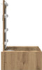 vidaXL - Wandhanger - Make-uptafel - met - LED-verlichting - - - Artisan - Eik