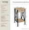 tectake® Bijzettafel Dayton - Bijzettafel met lade en 2 planken - Industrieel design - Lichtbruin - Afmeting (LxBxH) 35 x 35 x 70,5 cm