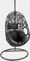 Flower hangstoel zwart
