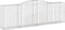 vidaXL - Schanskorf - gewelfd - 400x50x120/140 - cm - gegalvaniseerd - ijzer