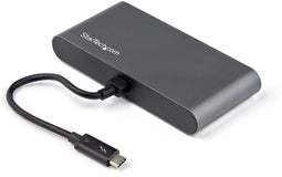 Startech.com TB3DKM2HDL - Thunderbolt 3 Dock - Dual Monitor HDMI 4K 60Hz 2x USB-A Hub & GbE - Grijs