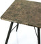 Furnilux - Bijzettafel Richy - Vierkant - Metaal Zwart - Marmer Bruin Blad - 50 x 50 x 56 cm