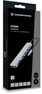 Conceptronic DONN19G - 7-in-1 Docking Station - HDMI USB-A 3.0 x 3 SD TF/MicroSD 100W USB PD - Grijs