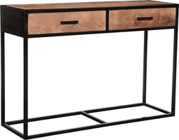 Livingfurn - Wandtafel Sturdy - 120x80x35 cm - Mangohout / Gecoat Staal