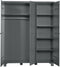WOOOD Dennis 3-Deurs Kast - Grenen Geborsteld - Grijs - 202x158x55