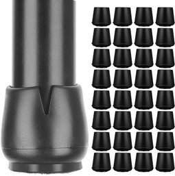 LUFT Stoelpoot Beschermers - 32 Doppen - 12-16mm - Antikras Vilt - Zwart