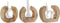Decoratieve figuren DKD Home Decor Wit Bruin Yoga Stads 20 x 6 x 20 cm (3 Stuks)