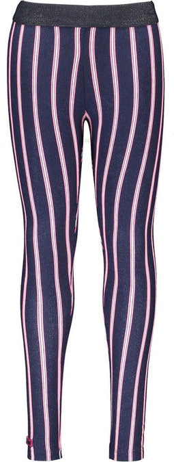 B.Nosy Meisjes Legging - Cover stripe - Verticaal gestreept - Maat 92