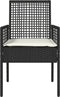 vidaXL - Zetels - voor - buiten - 2 - stuks - met - kussens - zwart - poly - rattan