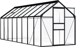 vidaXL - Tuinkas - 9,31 - m² - aluminium - antracietkleurig
