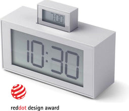 Lexon InOut - Digitale Wekker - LCD-wekker met aanraaksensor - Wit