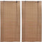 vidaXL - Rolgordijnen - 2 - st - 120x220 - cm - bamboe - bruin