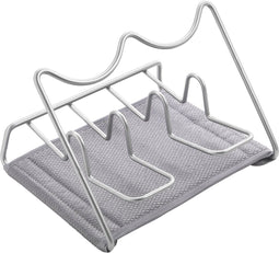 Metaltex Afdruiprek DryMug - Voor Grote Koppen, Thermobekers en Babyflesjes - Inclusief Afdruipmat - Zilvergrijs - Sterke Coating - 5 Jaar Garantie