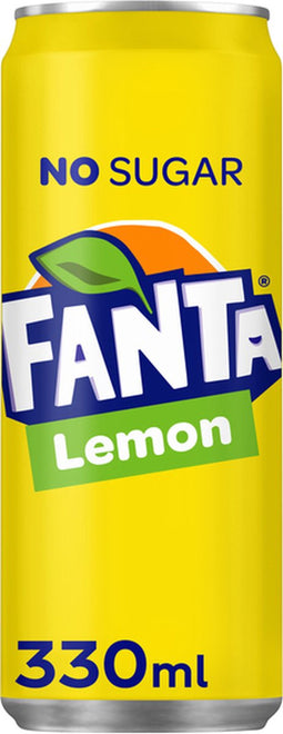 Frisdrank Fanta Lemon No Sugar blikje 0.33l - 24 stuks