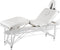 vidaXL - Massagetafel - inklapbaar - met - aluminium - frame - (vier - delen - / - crèmewit)