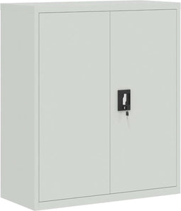 vidaXL - Archiefkast - 90x40x105 - cm - staal - lichtgrijs
