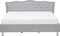 METZ - Tweepersoonsbed - Lichtgrijs - 180 x 200 cm - Polyester