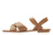 Clarks Willow Gild - Platte Sandalen - Metalen aantreklus - Tan Leather - Maat 39.5