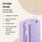 SKYCASES Urban Adventurer - Grote Reiskoffer - 110L - Cijferslot - 49x30x75cm - Paars