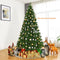 Costway Kerstboom 225 cm - Vouwsysteem PVC - Dichte takken - Groen