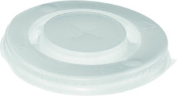 Deksel - PS - plat met kruisgat - Ø80mm - transparant - 2000 stuks