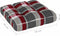 vidaXL - Palletkussen - 50x50x12 - cm - stof - ruitpatroon - rood