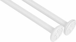 Stang voor Gordijnen Douche Wit Aluminium 80 cm (24 Stuks)