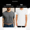 Milanoro - Extra Lange Katoenen T-shirts - Set van 4 - V-hals - Wit - XXL (4 stuks)