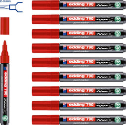edding 790 - lakmarker - ronde punt 2-3 mm - rood (10 stuks)