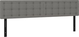 vidaXL - Hoofdborden - 2 - st - 80x5x78/88 - cm - stof - donkergrijs