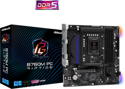 ASRock B760M PG Riptide - Moederbord - Socket 1700 - Micro-ATX - 4x DDR5 - 196GB max. geheugen