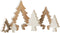 J-Line decoratie Kerstboom Puzzle - hout - wit - large