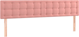 vidaXL - Hoofdborden - 2 - st - 80x5x78/88 - cm - fluweel - roze