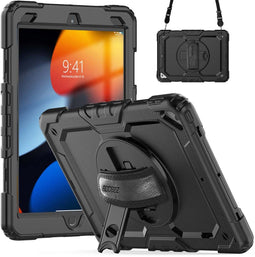 Accezz Rugged Backcover - iPad Air 10.5 / Pro 10.5 - Schouderstrap - Zwart